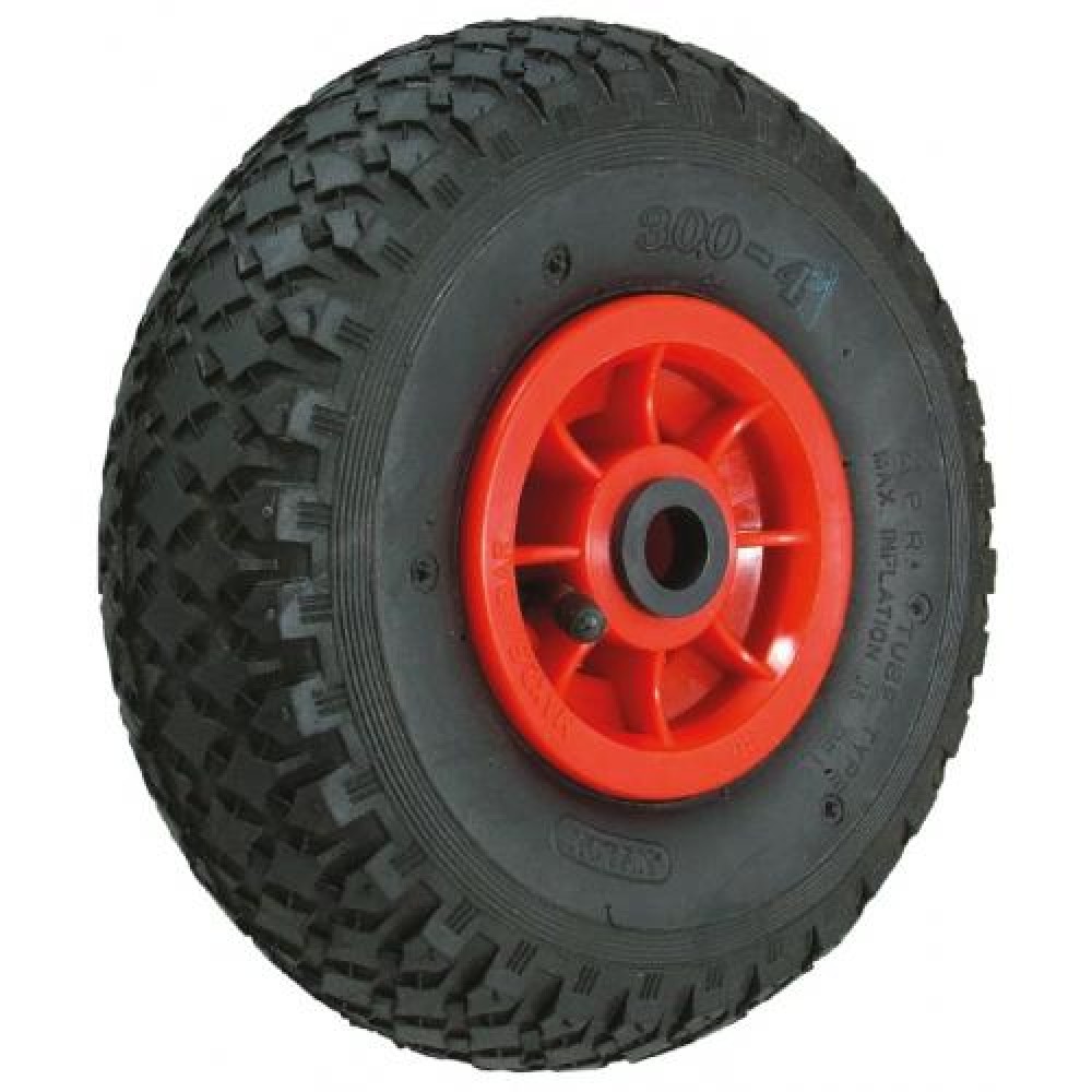 300mm Diameter Black Pneumatic Wheel Max 155KG